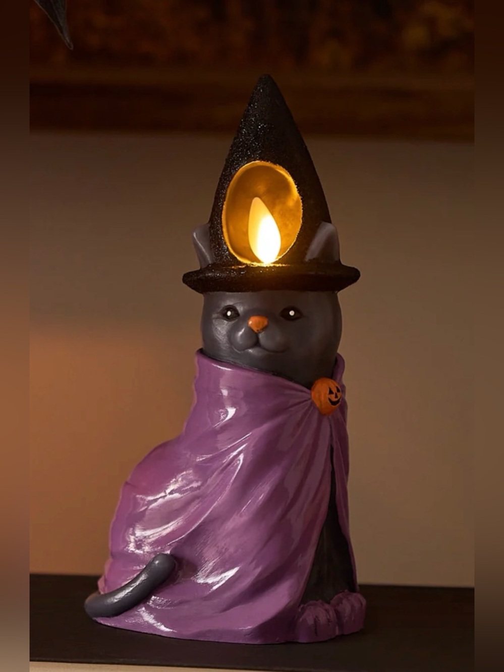 🩶LUMINARA FLAMELESS WITCH CAT CANDLE -  NEW WITH TAGS🩶